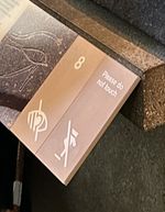 The museum's touch tour sign.