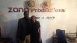 Haben and Tefera posing at Zana Productions