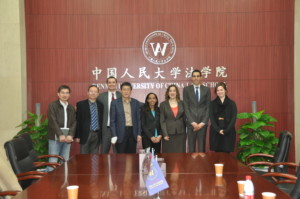 Group photo with officials at Renmin School of Law
