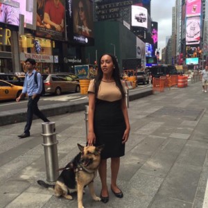 Haben and Maxine in Times Square